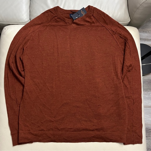 NWT - Good Man Brand Men’s 100% Extra Fine Merino Wool MVP V-Notch Sweater - L - Picture 4 of 12